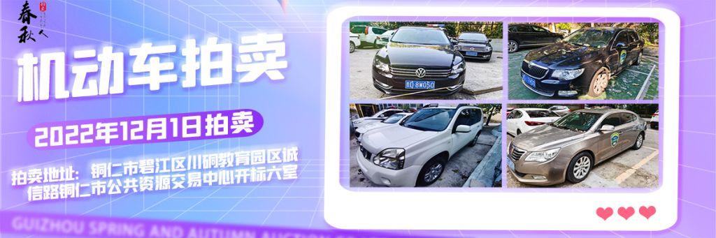 【已结束】铜仁市15辆机动车拍卖公告