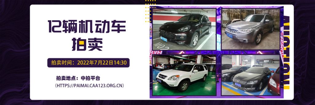 【已结束】12辆机动车拍卖公告